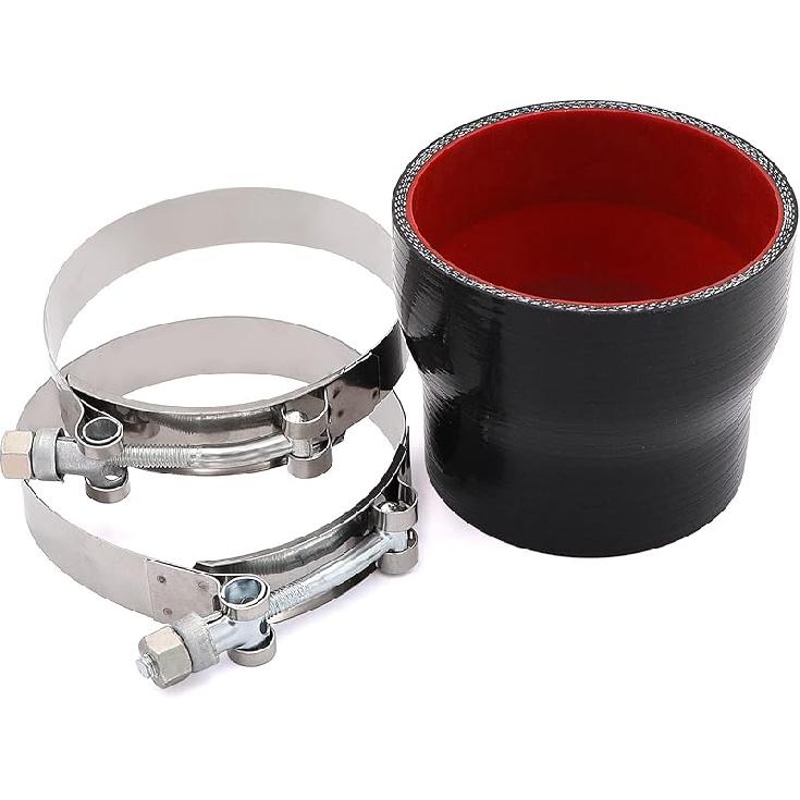 Silicone Straight Reducer Hose Coupler 3 To 4 Inch For Turbocharger/Intercooler/Exhaust Air Intake Duct Pipe Adapter 4-Ply Length 3 Inch With 2PCS