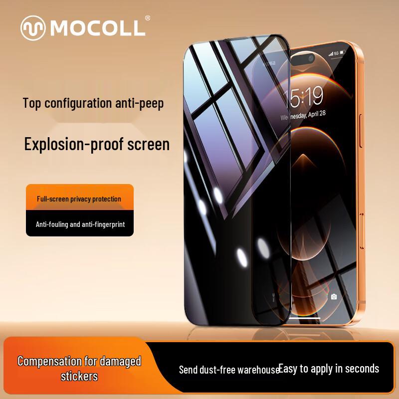 Mocoll Dust-Free Tempered Glass Screen Protector for iPhone