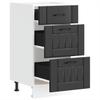 Kitchen Base Cabinet „Lucca” Black Glued Wood