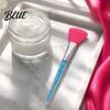 Silicone Face Mask Brush Applicator Brush Facial Mud with Non-Slip Rhinestone Handle Hairless Clay Tools