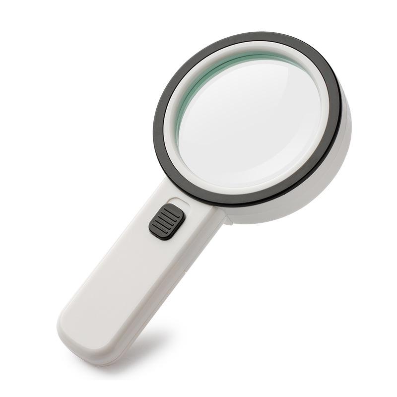 30x Handheld Magnifying Glass with 12 LED Lights for Elderly Reading