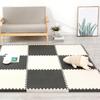 10Pcs Sports Mat Shatter-resistant Leaf Veins Solid Color Gym Home Protective Flooring Yoga Mat Daily Use