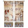Murals Ancient Egypt Tulle Sheer Window Curtains For Living Room The Bedroom Modern Chiffon Voile Organza Curtains Decor Drapes