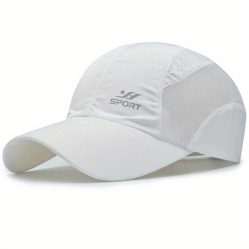 

Quick Drying Adjustable Baseball Cap - Breathable Sun Protection for Outdoor Golf Fishing Running Sports Adjustable белый