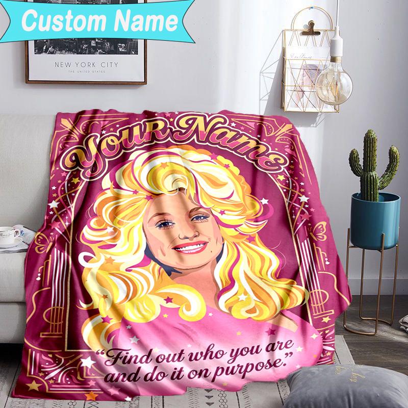 Custom Name Blanket Dolly Memorial Tribute Blanket Bedding Blanket for Travel, Camping, Living Rooms, Offices, Sofas, Fan Christmas gift