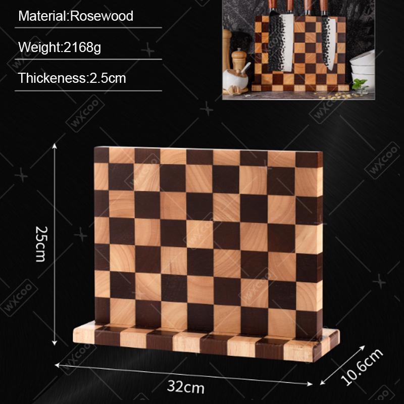 Acacia Wooden Magnetic Knife Block Holder Home Kitchen Magnetic Stands with Strong Enhanced Multifunctional Storage Knife Holder
