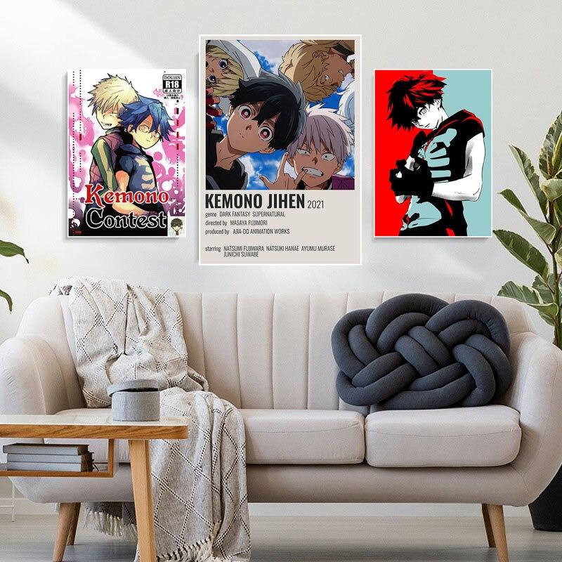 Kemono Jihen Anime Posters and Prints White Coated Paper Art Wall Pictures for Home Bar Cafe Decor Living Room Decoration Mural