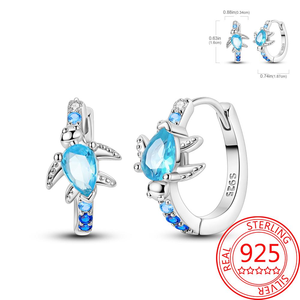 Pink Series 925 Sterling Silver Romantic Flower Butterfly Unicorn Tulip Geometry Earrings Boutique Fine Jewelry Gifts for Women