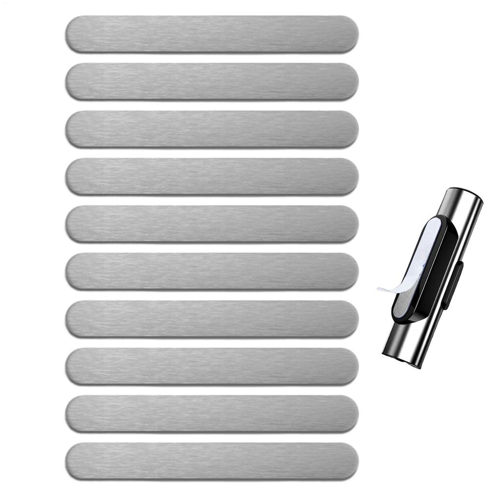 Adhesive Metal Plate For Magnets 10 Pieces Magnetic Adsorption Steel Plate Self-Adhesive Phone Case Strips For Science Lab Craft