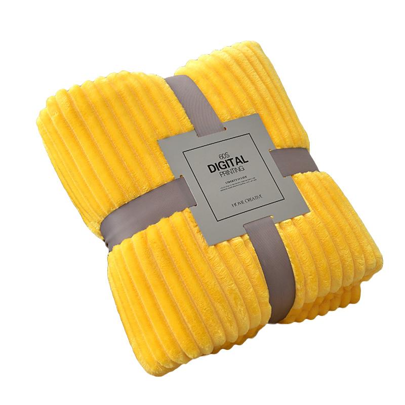 1PC Winter Home Thick Blanket Wide Striped Super Warm Small Sofa Bedding Blanket Flannel Throw Rug