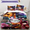 3pcs Duvet Cover Set (1*Duvet Cover + 2*Pillowcase, Without Core), Demon Slayer Print Soft All‑Season Bedding Set, Home Bedroom Decor Gift