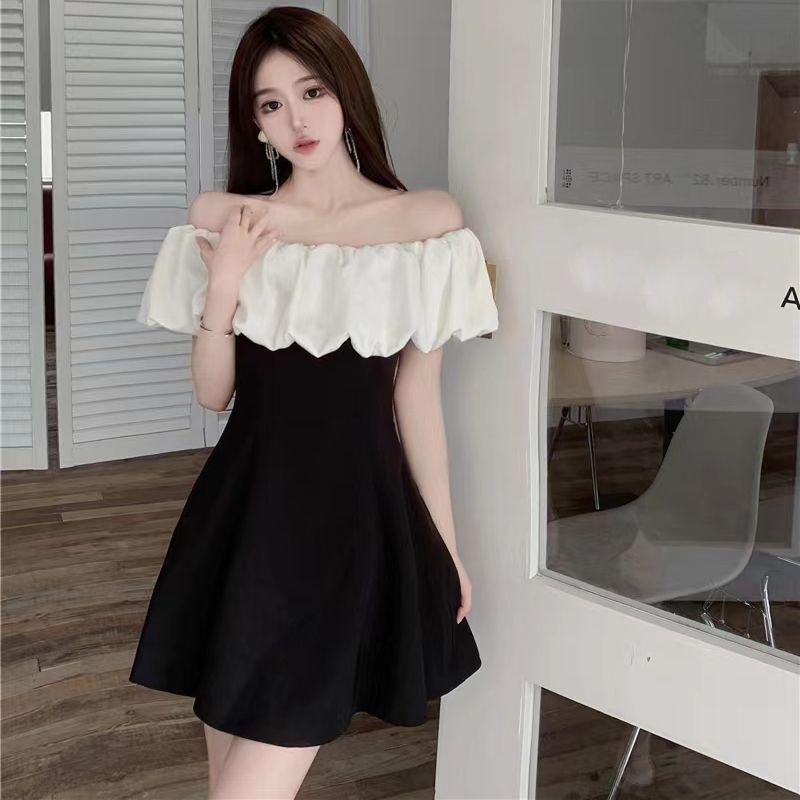 2026 Summer One-Shoulder Ruffle Bodycon Dress - Slim Fit, Sexy, and Chic for Formal Events Small