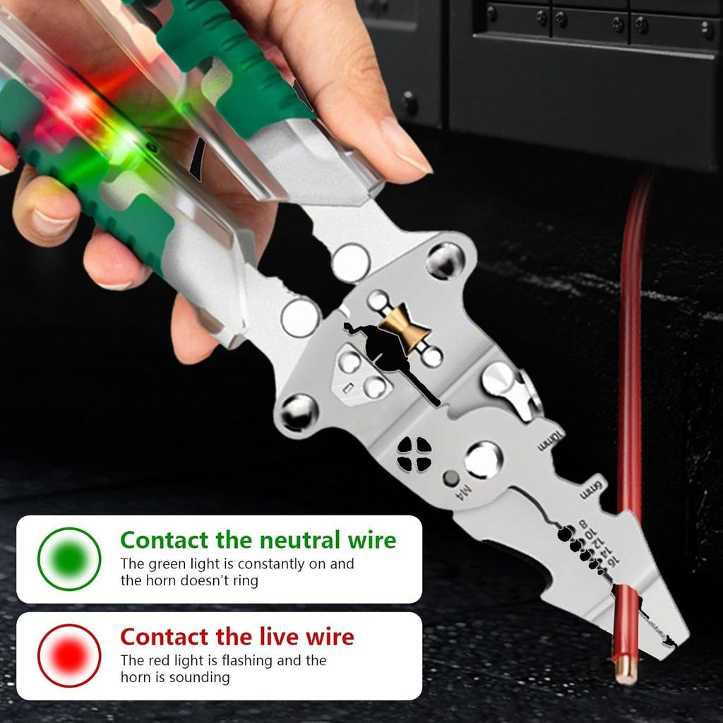 1 Electrical Pliers, Folding Screwdriver Wire Stripper, Upgraded Multi Function Electrician's Pliers, Can Handle Various Repairs
