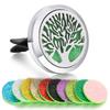 1pc Refillable Car Air Freshener Smell Perfume Diffuser Clip Auto Vent Essential Oil Stainless Steel Locket Interior Accessories