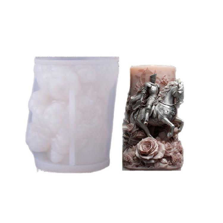 

Rose Knight Silicone Mold Easy Demold Temperature Resistant Silicone Candle Mould for Making Candle Soap Home Decoration 1