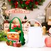 Christmas Gift Bags with Handles Santa Reindeer Snowman Goody Bag Thick Holiday-themed Gift Pouch for Candy Apples Toys