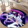 Personalized K-KPop Demon Hunters Round Chair Office Rug - Perfect for Mat, Office Chair & More - Ideal Gift for Birthdays and Holidays