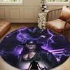 1PC Moonlit Graveyard Undertaker Round Rug for Livingroom,Bedroom, Palyroom, Chair Rug, Area Rug, Circle Carpet, Large Size Fan Christmas Gift