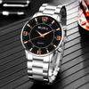 Seagull Quartz Mens Watch With Stainless Steel Strap For Formal Settings