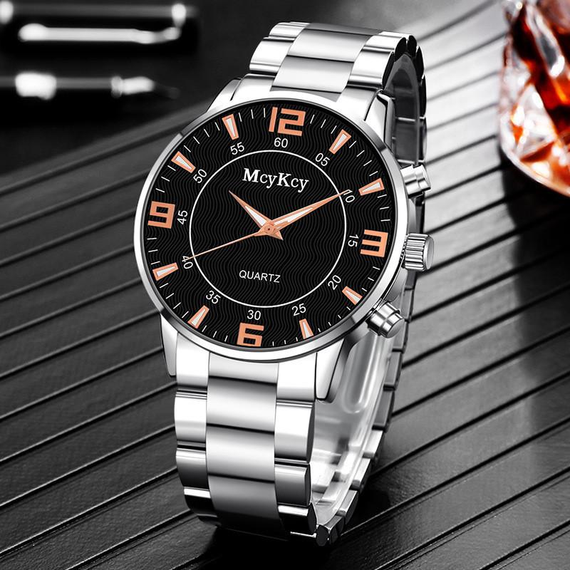 Seagull Quartz Mens Watch With Stainless Steel Strap For Formal Settings