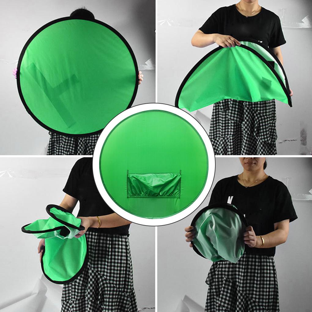 75/110cm Green Screen Backdrop Photography Background Foldable Reflector for Live Video Studio Folding Reflector Backdrop