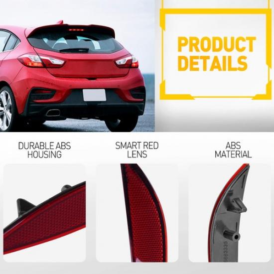 Rear Left Bumper Reflector Light Case For 2018-19 Cruze Diesel Hatchback /Sedan