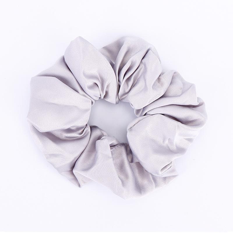 Einfarbiges Haargummi-Set für Damen, Satin, matt, Satin, Farbe, Tanga, Blumen-Haarschmuck, Stall, Nachtmarkt