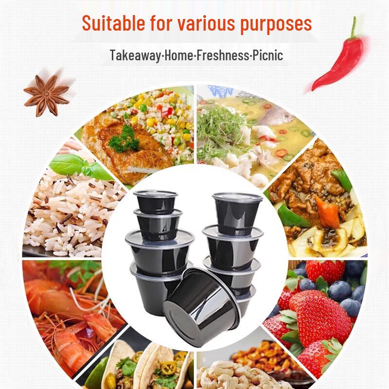 Disposable Round Transparent Food Containers