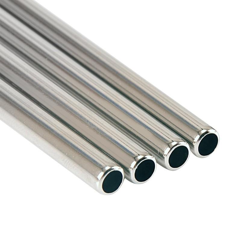 20 Pcs 304 Stainless Steel Drinking Straws,Reusable Metal Drinking Straws + 2 Cleaning Bruches