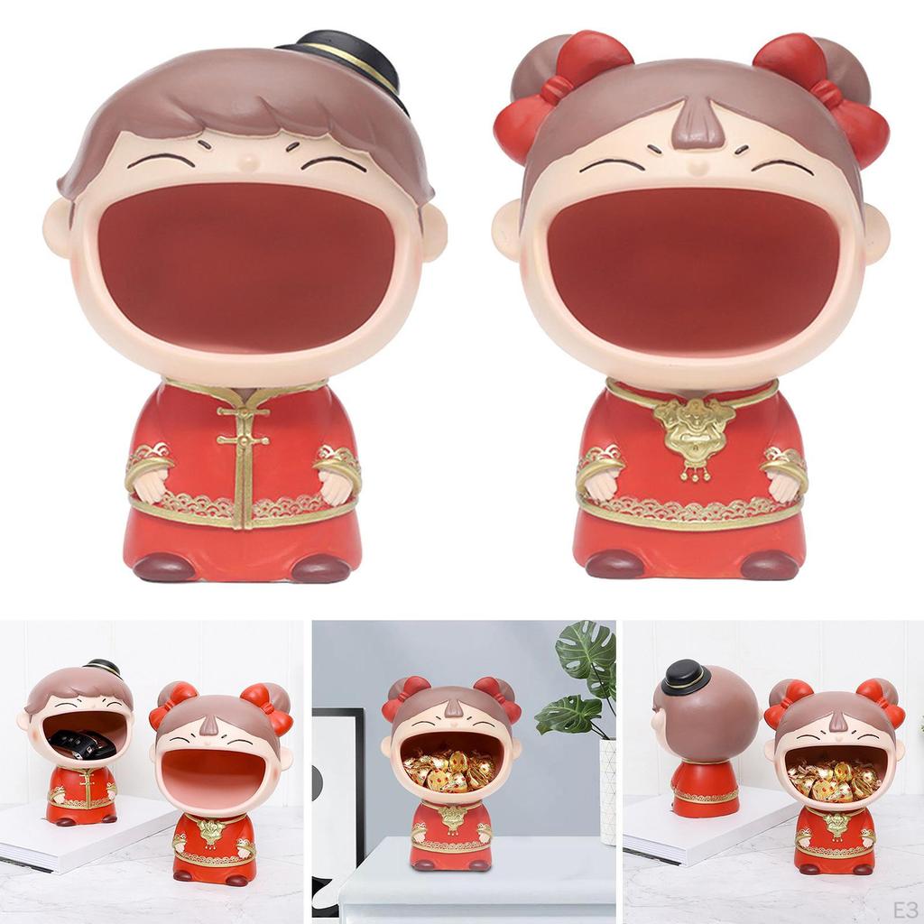 Chinese Figurine ,Coins Phones Organizer ,Candy Tray ,Jewelry Holder Storage Box for ,, Festival