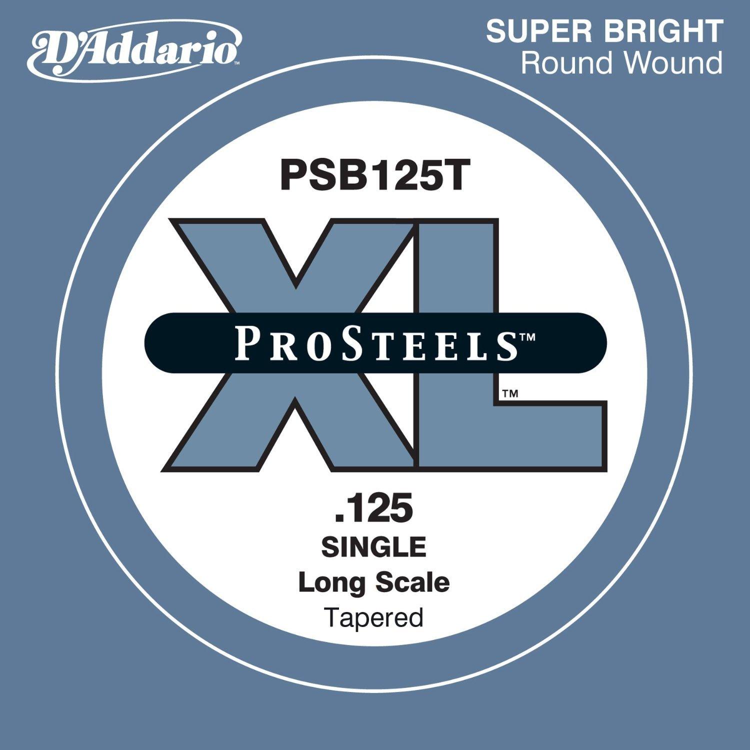 ProSteel PSB125T Tapered Wound Bass Strings D Addario .125 (Single String)