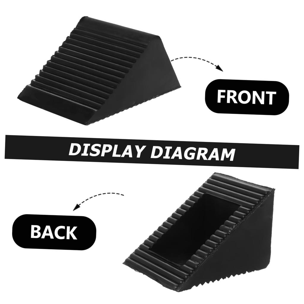 ABOOFAN Wheel Chock Rubber Wheel Stopper Vehicle Wheel Chock Triangle Wheel Block Trailer Camper Wheel Stopper Vehicle Wheel Stabilizer