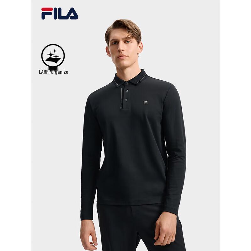 FILA Men s Knit Long-Sleeve Polo Shirt M