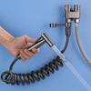 Bathroom Toilet Flush Spray Gun Faucet Women's Washing Device One in Two Out High Pressure Flusher Water Gun Bathroom Facilities