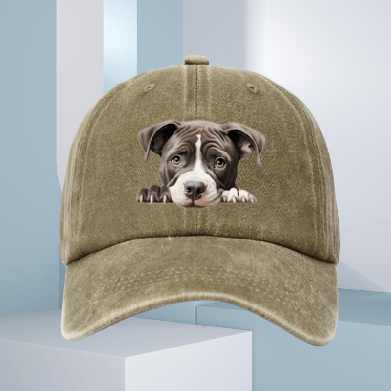

Peeping Dog Printed Baseball Hat Suitable for Vacation Camping Festival Gift Bent brimmed Hat Truck Driver Hat
