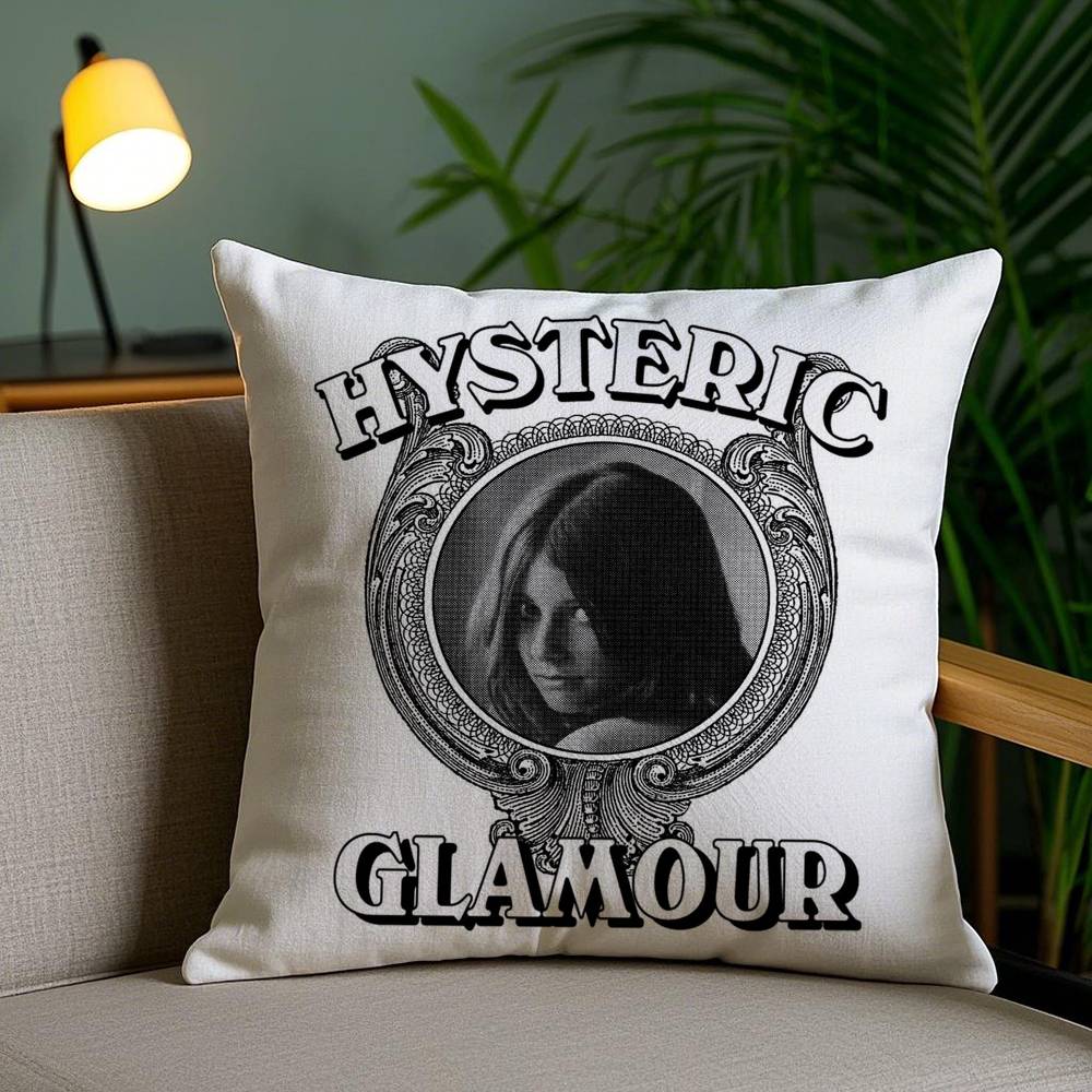 Pillow Case H-Hysteric Glamour Girl Home Dorm Chair Back Short Plush Double-sided Printing Office Nap Time Cushion Cover