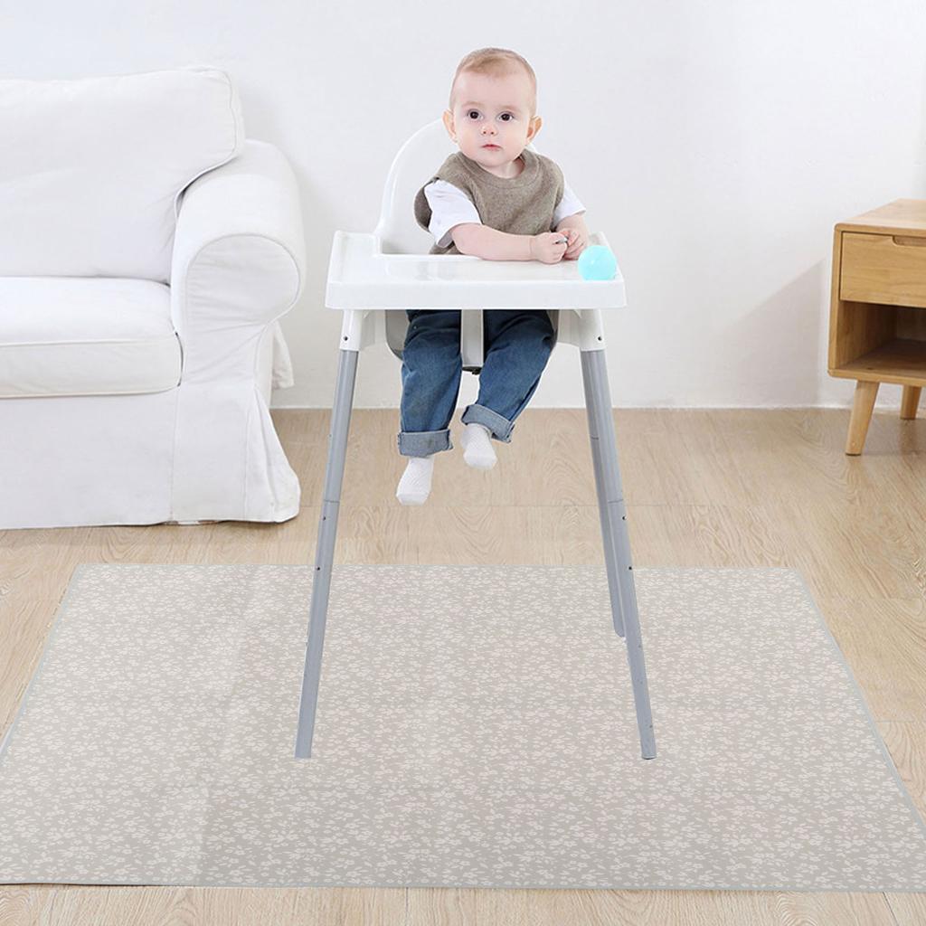 Highchair Floor Mat Slip Resistant Waterproof Multifunctional Baby Crawling Playmat for Infant Toddler SMT105-EF590
