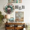 Large 12 Inch Glass Wall Clock Part of a Coordinated Home Decor Collection