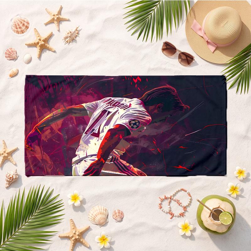 Sports Ball (1) Soft Beach Towel Lightweight Towel for Beach Pool Swimming Travel Vacation Use