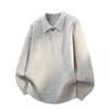 Autumn Lapel Pullover Knit Sweater