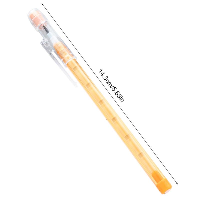 Stackable Pencils Popup Plastic Pencil with Eraser Top Multicolor Translucent Pencil Multipoint Not-Sharpening Pencil
