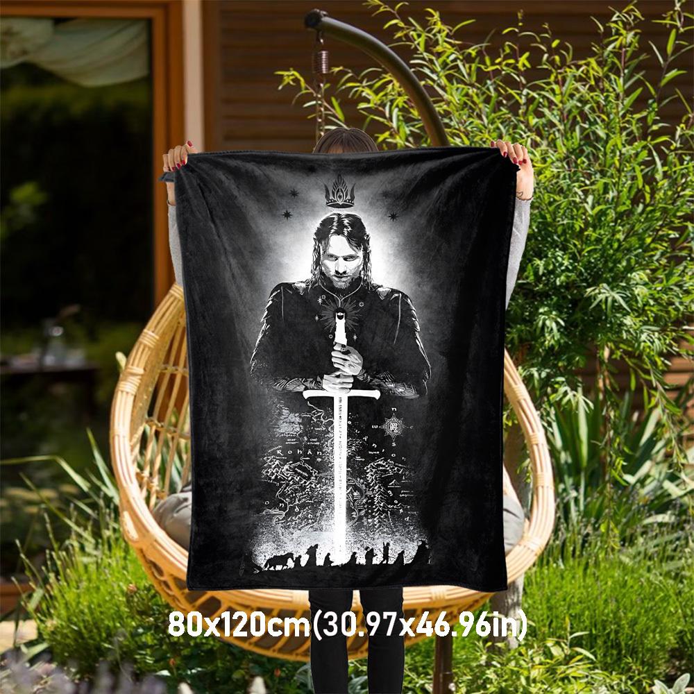 1pc Kingdom of Rohan - Throw Blanket, Soft, Flannel Blankets, Living Room, All Seasons Use-1021169 80x120cm
