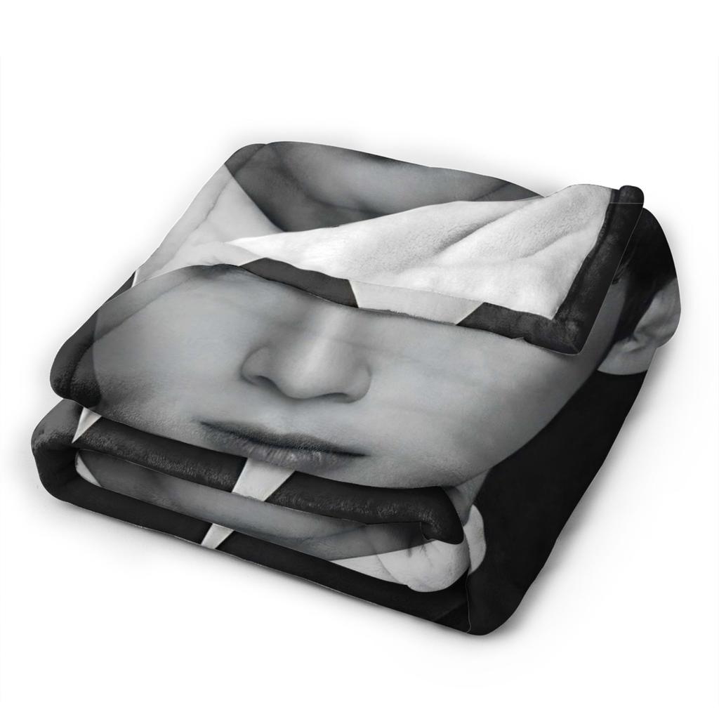 Cha Eun Woo Flannel Blanket Winter Warm Soft Throw Blanket for Child Home Decor Fluffy Bedspread Sofa Bed Cover