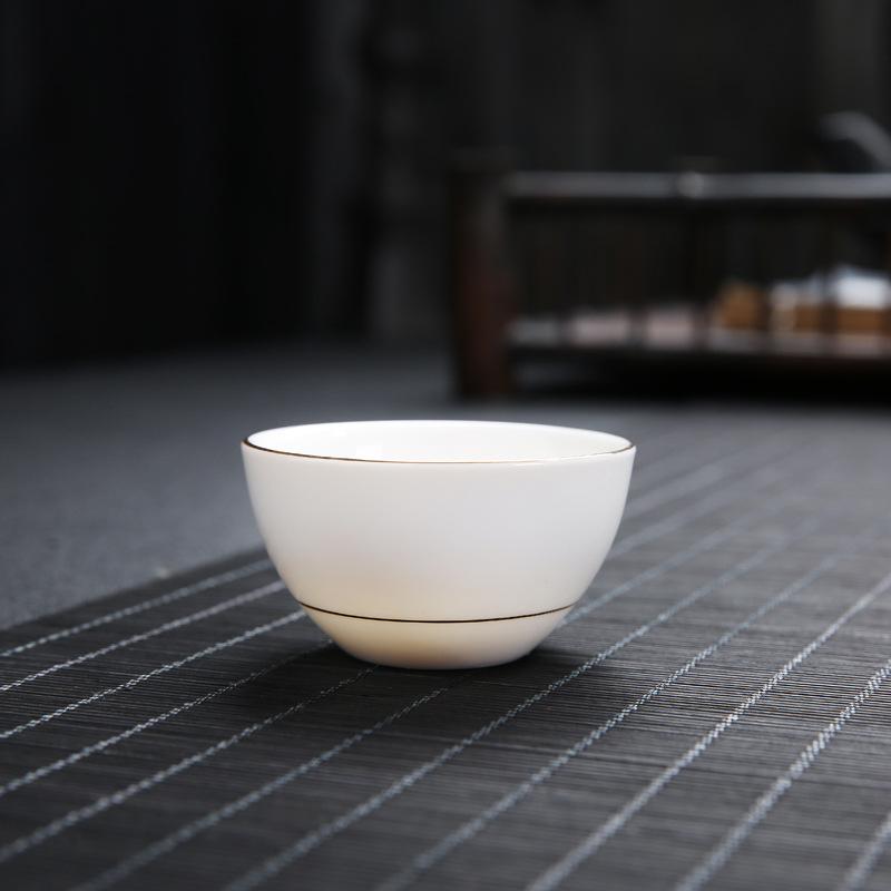 Chinesische weiße Porzellan-Teetasse Kung Fu Teegeschirr Keramik-Teeschale Kreative handgefertigte Tassen Kleines Weinglas Phnom Penh Teetassen Geschenk