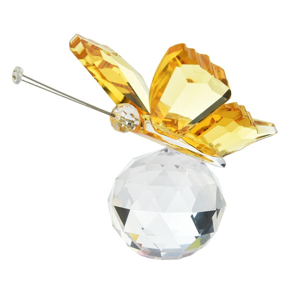 Multicolored 3D Sparkling Butterfly Sculpture Prismatic Butterfly Ornament For Desk Shelf Decor