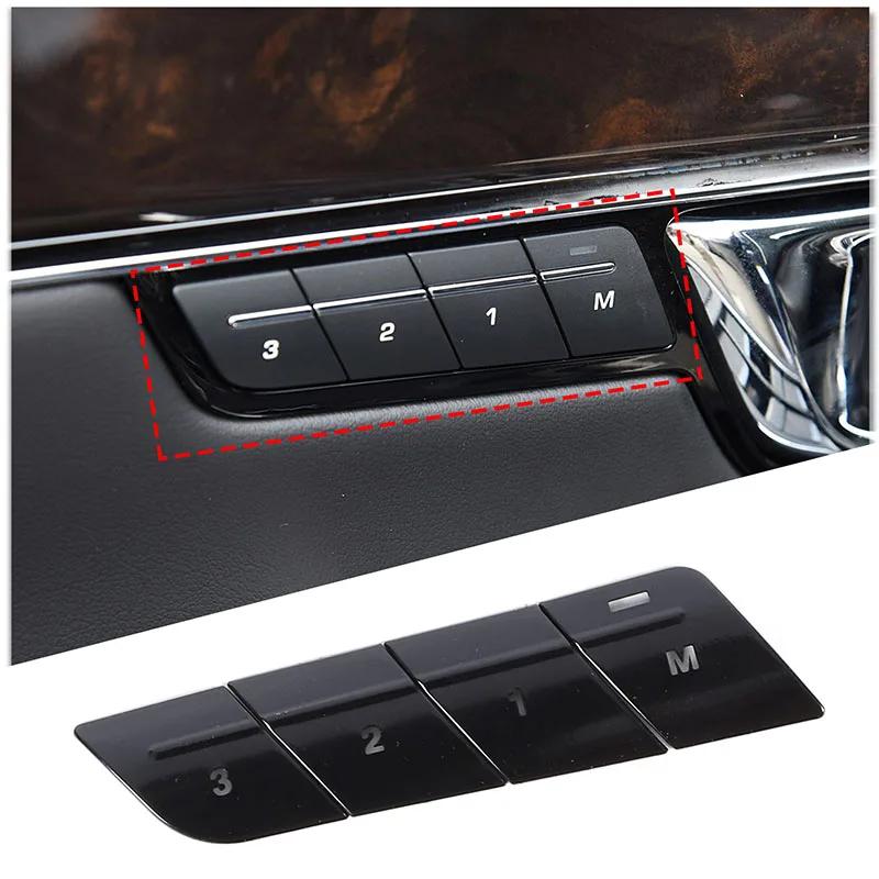 For Jaguar XF XJ 2010- aluminum alloy Black Button Stickers Car Accessories Interior AC Gear Switch Repair Decals