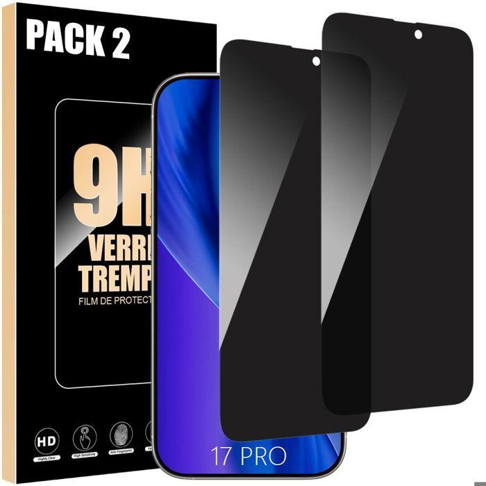 2 Film de protection en verre trempé - BOOLING - pour iPhone 17 Pro - Anti-rayures - Anti-espion - 9H