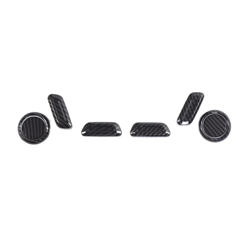 For Rivian R1T R1S 2022-2025 ABS Carbon Fiber Car Seat Adjustment Button Cover Trim Interior Car Accessories