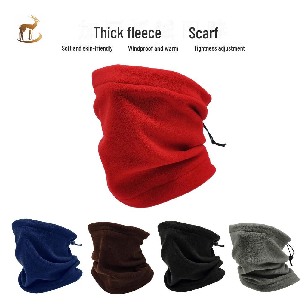 Thick Warm Polar Fleece Multifunctional Scarf Hat for Outdoor Use