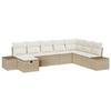 VidaXL Ensemble de canapé de jardin 8 pièces avec coussins Beige Poly Rattan 3359430